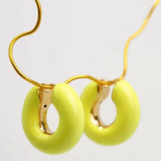 Orecchini cerchio Colette giallo